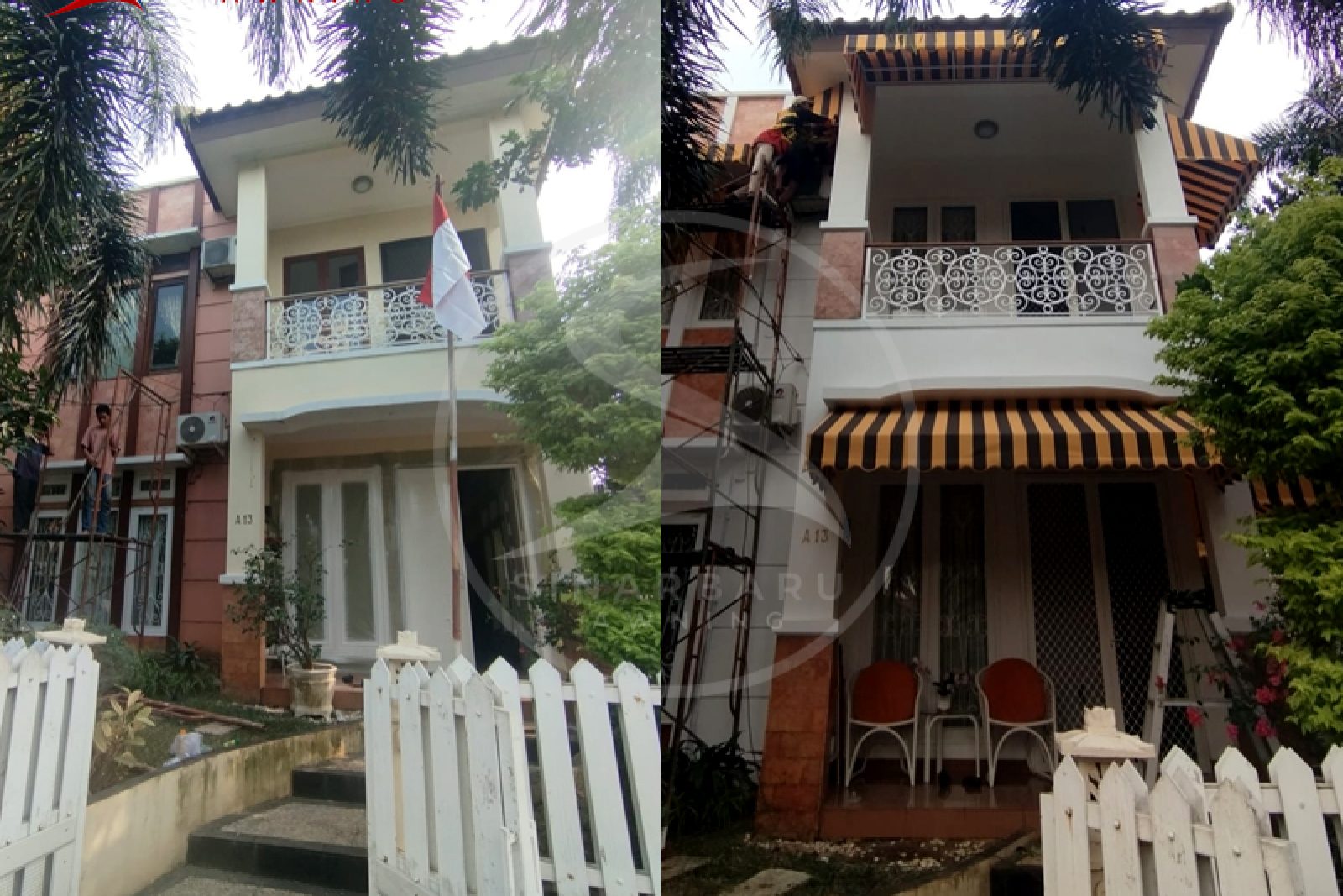 Kondisi sebelum pengerjaan Inspirasi Canopy kain untuk Rumah